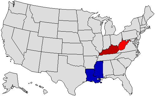 2011 Gubernatorial Polls Map