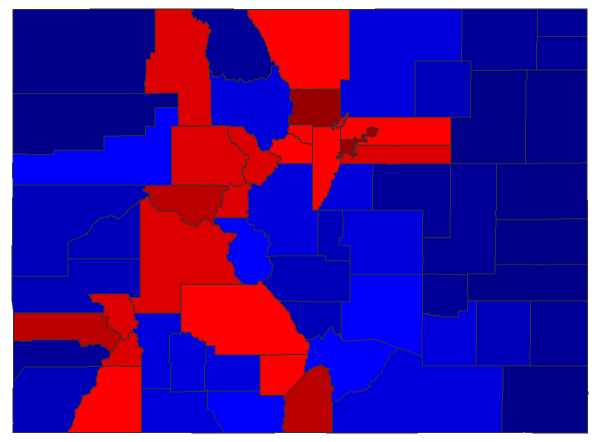 2016 Presidential General Election - Colorado Election County Map
