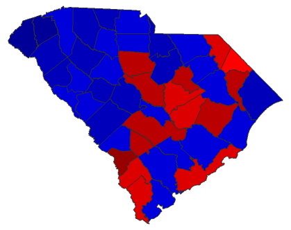 2016 Presidential General Election - South Carolina Election County Map