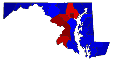 2016 Senatorial General Election - Maryland Election County Map