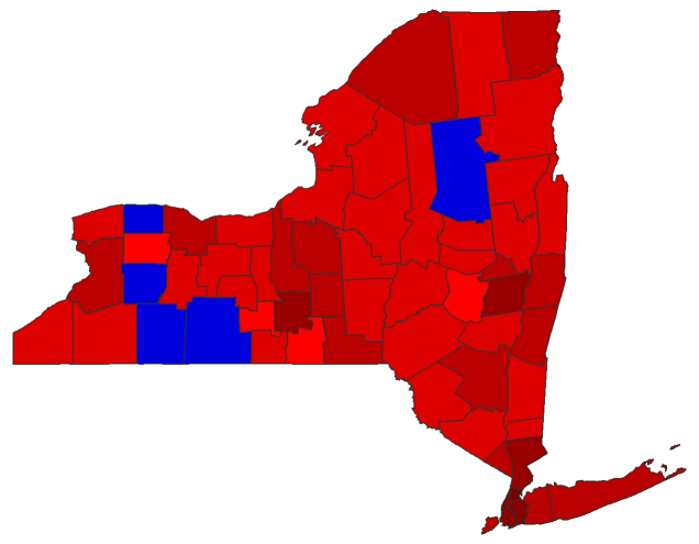 2016 Senatorial General Election - New York Election County Map