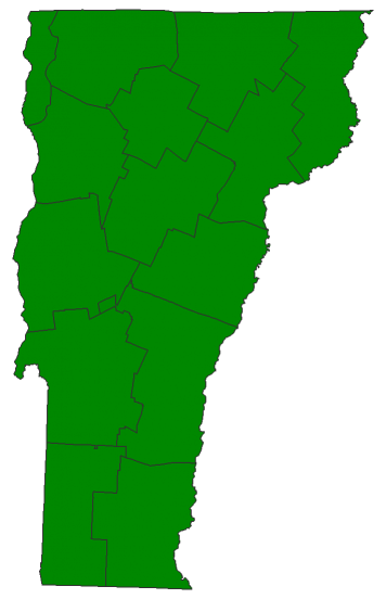2016 Presidential Democratic Primary - Vermont Election County Map