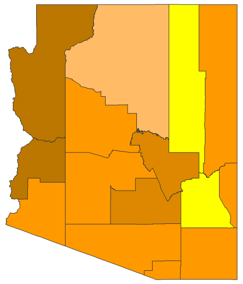 2016 Presidential Republican Primary - Arizona Election County Map