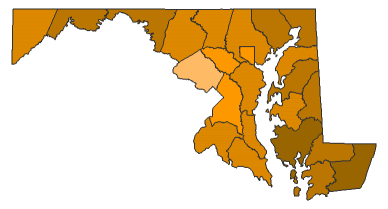 2016 Presidential Republican Primary - Maryland Election County Map