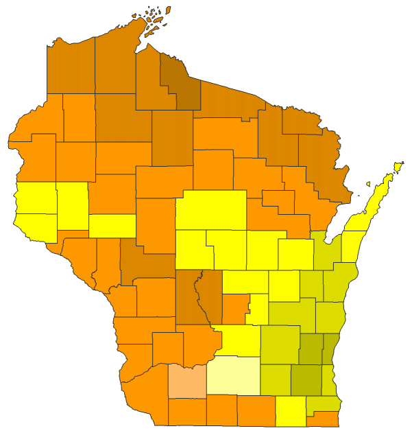 2016 Presidential Republican Primary - Wisconsin Election County Map