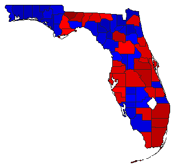 2012 Florida County Map of General Election Results for Senator
