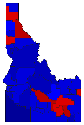 1994 Idaho County Map of General Election Results for Governor