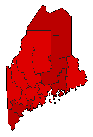 2009 Maine County Map of General Election Results for Initiative