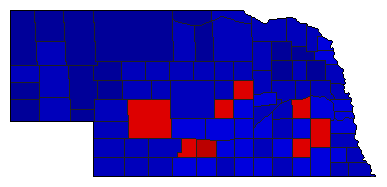 1982 Nebraska County Map of General Election Results for State Auditor