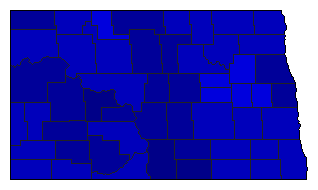 1954 North Dakota County Map of General Election Results for Agriculture Commissioner
