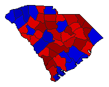 2002 South Carolina County Map of General Election Results for Agriculture Commissioner