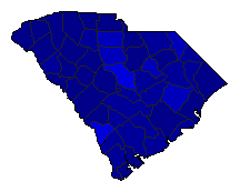 2014 South Carolina County Map of General Election Results for Agriculture Commissioner