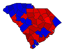 2006 South Carolina County Map of General Election Results for Lt. Governor