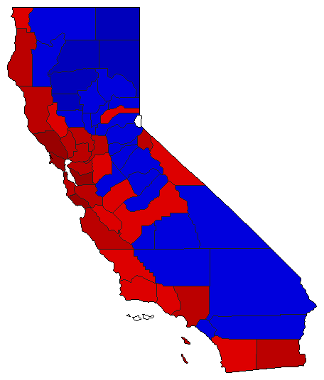 2014 California County Map of General Election Results for State Treasurer