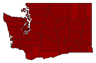 1980 Washington County Map of Democratic Primary Election Results for Lt. Governor
