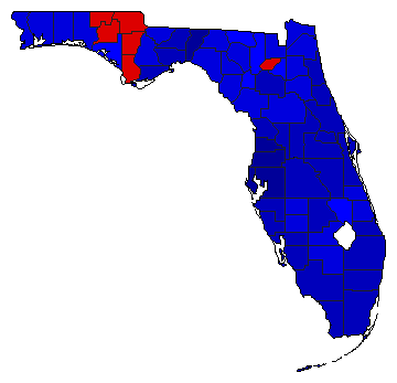 2006 Florida County Map of Republican Primary Election Results for Governor