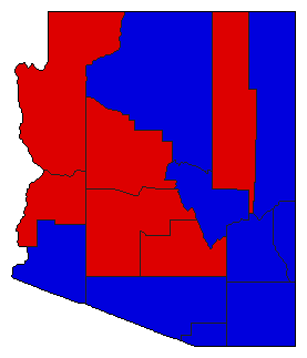 2010 Arizona County Map of Republican Primary Election Results for Attorney General