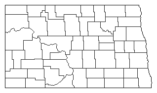 1889 North Dakota County Map of General Election Results for Governor