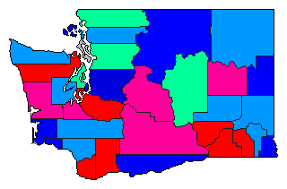 1892 Washington County Map of General Election Results for Governor