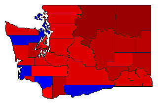 1896 Washington County Map of General Election Results for Governor