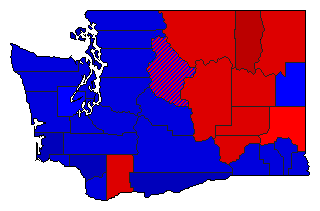 1900 Washington County Map of General Election Results for Attorney General