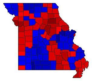 1904 Missouri County Map of General Election Results for Governor