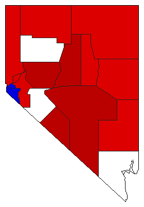 1906 Nevada County Map of General Election Results for Governor