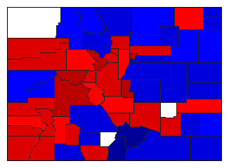 1910 Colorado County Map of General Election Results for Governor