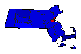 1911 Massachusetts County Map of General Election Results for Secretary of State