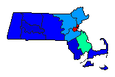 1912 Massachusetts County Map of General Election Results for Attorney General