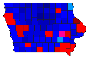 1914 Iowa County Map of General Election Results for Senator