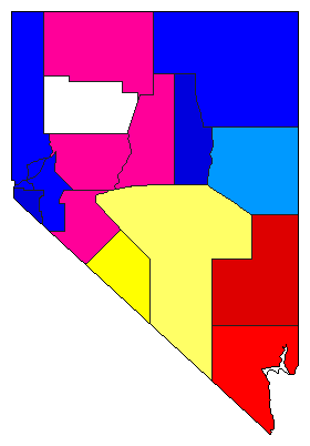 1914 Nevada County Map of General Election Results for Senator