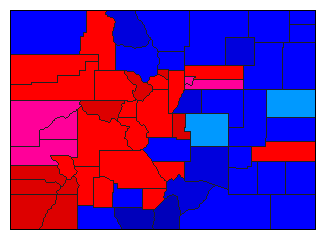 1914 Colorado County Map of General Election Results for Senator