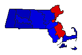 1915 Massachusetts County Map of Republican Primary Election Results for Governor