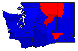 1916 Washington County Map of General Election Results for Attorney General
