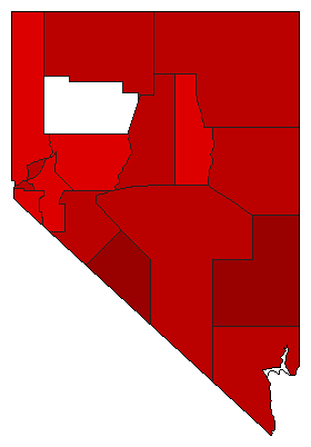1918 Nevada County Map of General Election Results for Lt. Governor