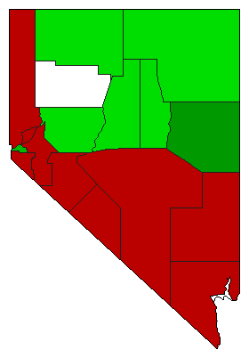 1918 Nevada County Map of Democratic Primary Election Results for Attorney General