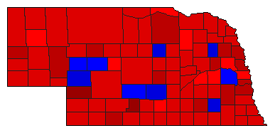 1922 Nebraska County Map of General Election Results for Governor