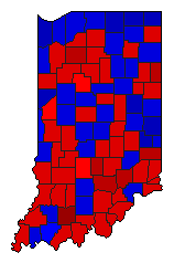 1924 Indiana County Map of General Election Results for State Auditor