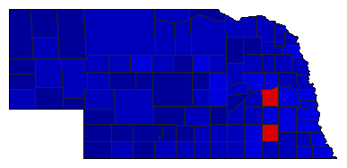 1924 Nebraska County Map of General Election Results for Senator