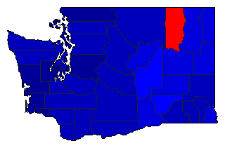 1924 Washington County Map of General Election Results for State Treasurer