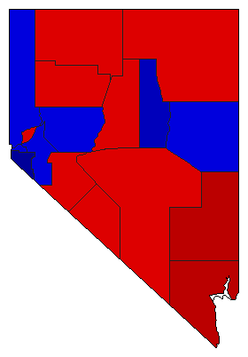1926 Nevada County Map of General Election Results for Controller