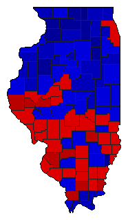 1930 Illinois County Map of General Election Results for State Treasurer