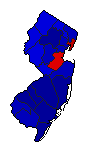 1930 New Jersey County Map of General Election Results for Senator