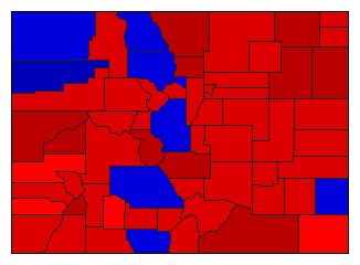 1930 Colorado County Map of General Election Results for Senator