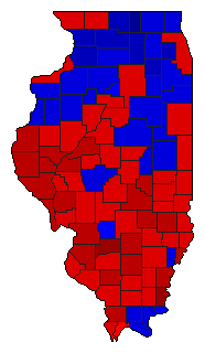 1932 Illinois County Map of General Election Results for Attorney General
