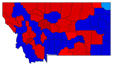 1932 Montana County Map of General Election Results for State Auditor