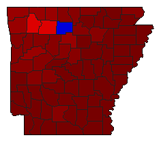 1932 Arkansas County Map of General Election Results for Senator