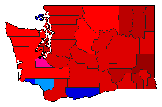 1932 Washington County Map of General Election Results for State Auditor