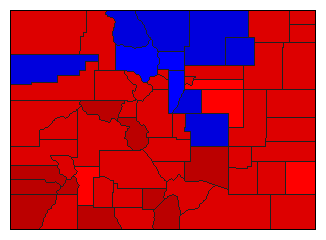 1932 Colorado County Map of General Election Results for Senator